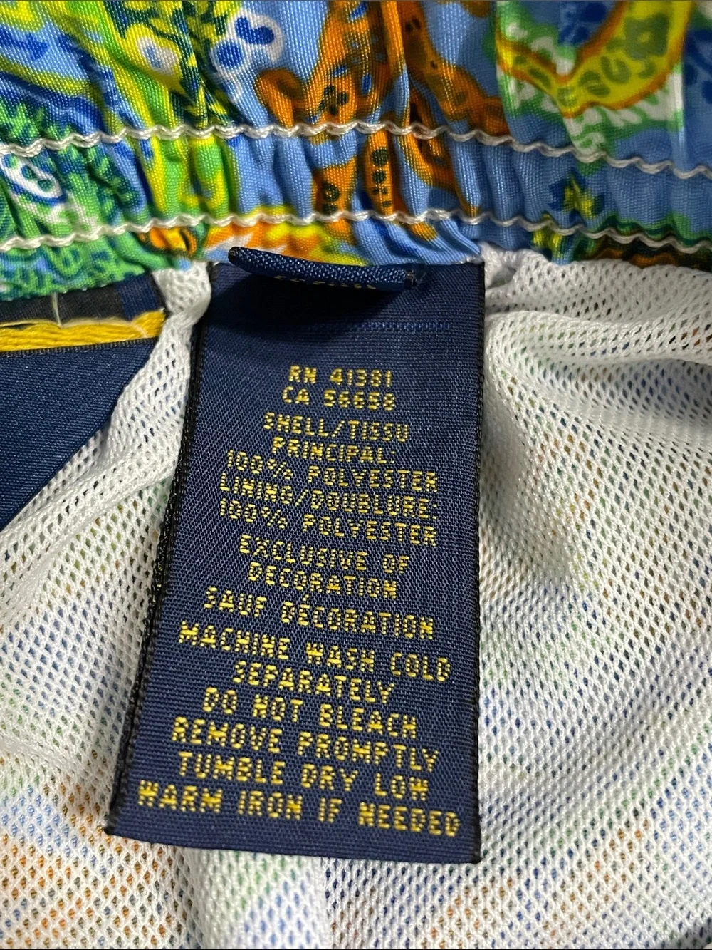 Polo Ralph Lauren Swimwear Blue Paisley Swim Trunks Men’s L Beach Cruisewear